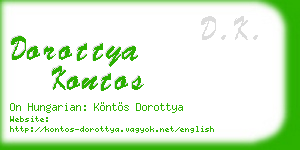 dorottya kontos business card