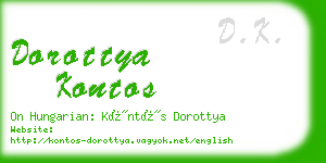 dorottya kontos business card